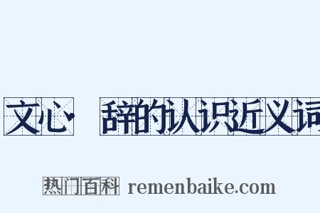 文心·辞的认识近义词是什么意思的图片